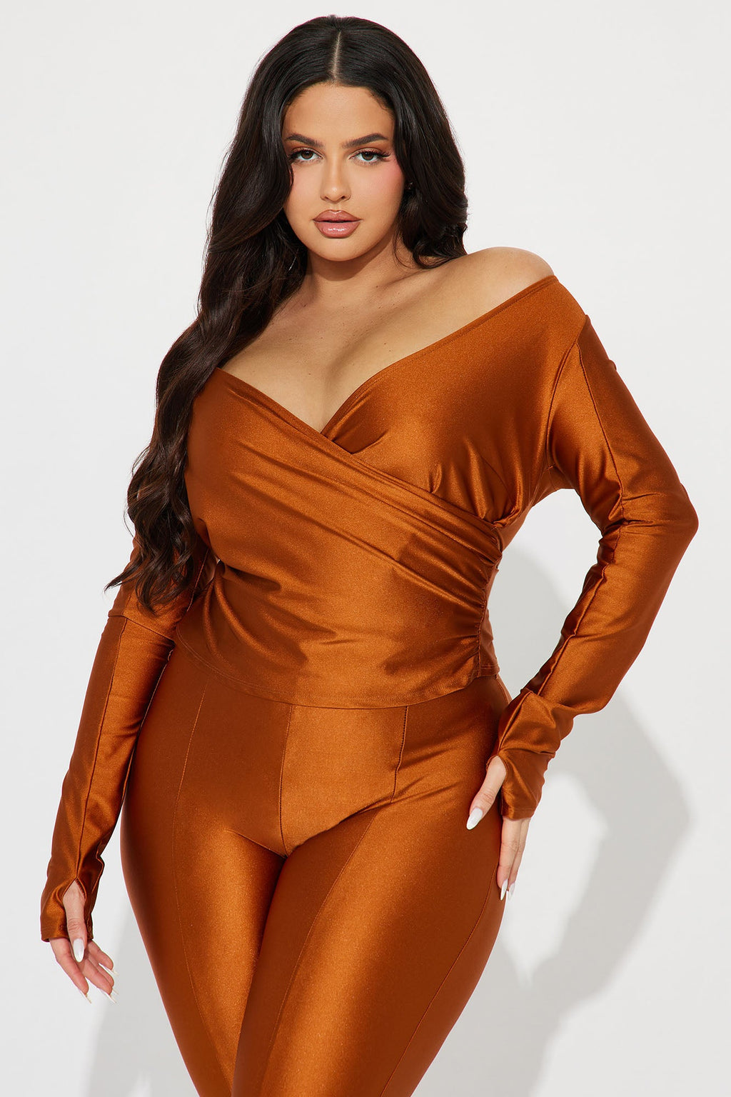 Lover Girl Metallic Legging Set - Bronze