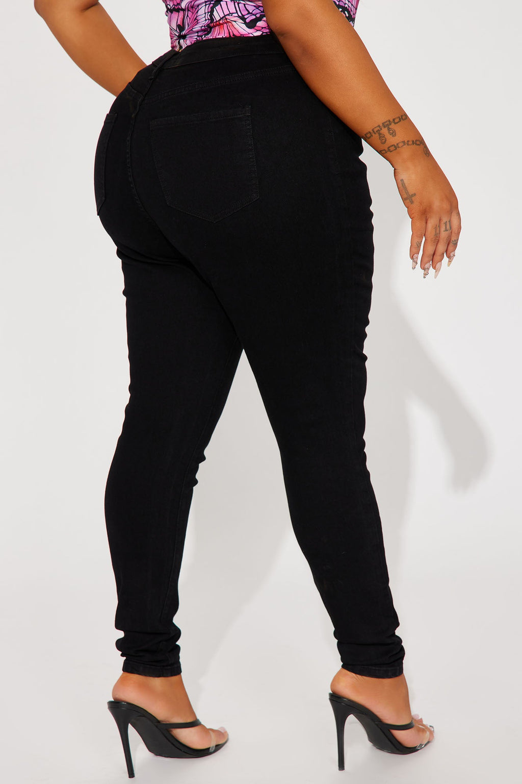 Harper High Rise Stretch Skinny Jeans - Black