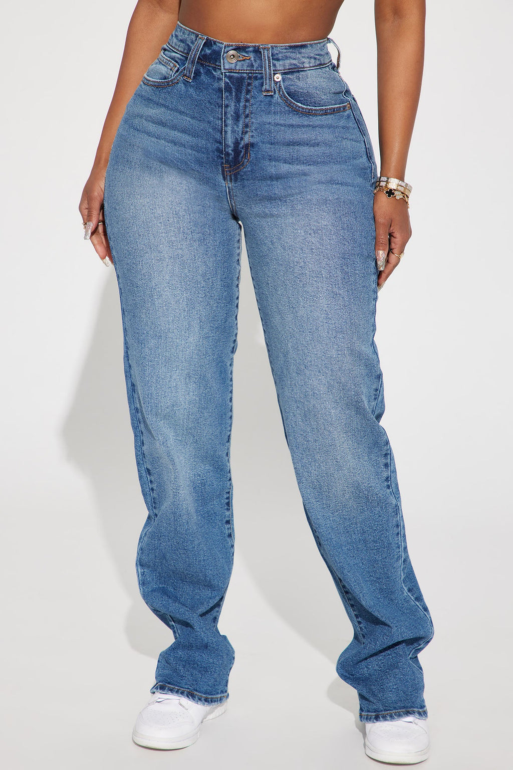 Can't Deny It Non Stretch Straight Leg Jean - Medium Wash