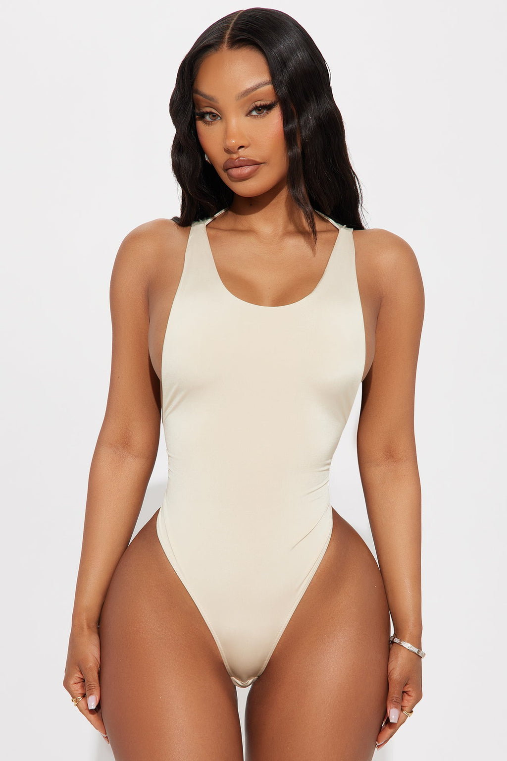 Martina Double Lined Bodysuit - Nude