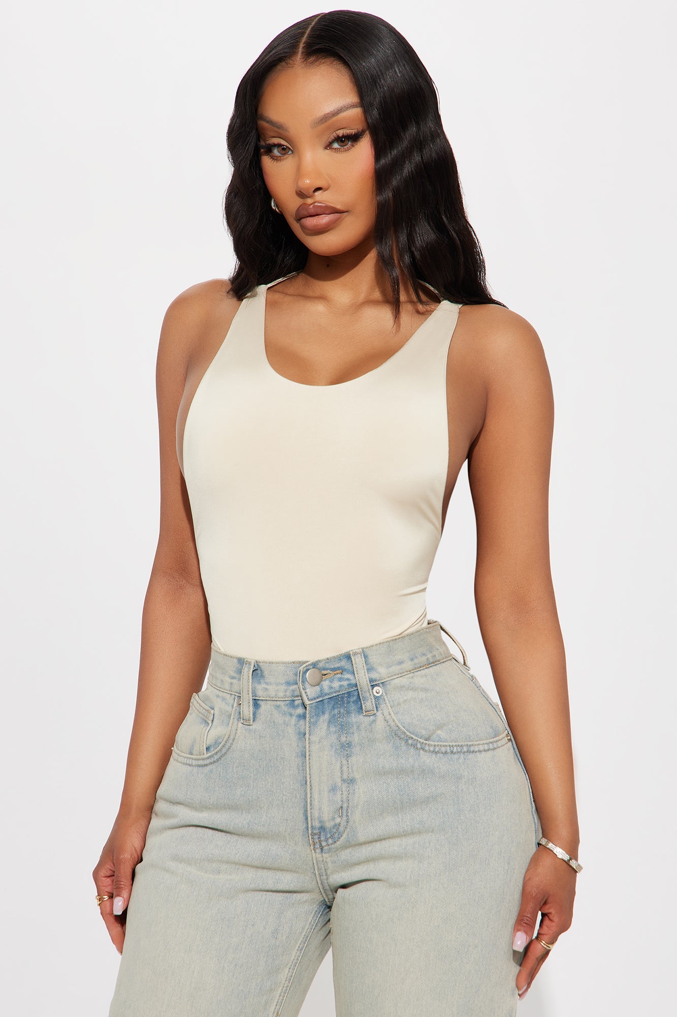Martina Double Lined Bodysuit - Nude