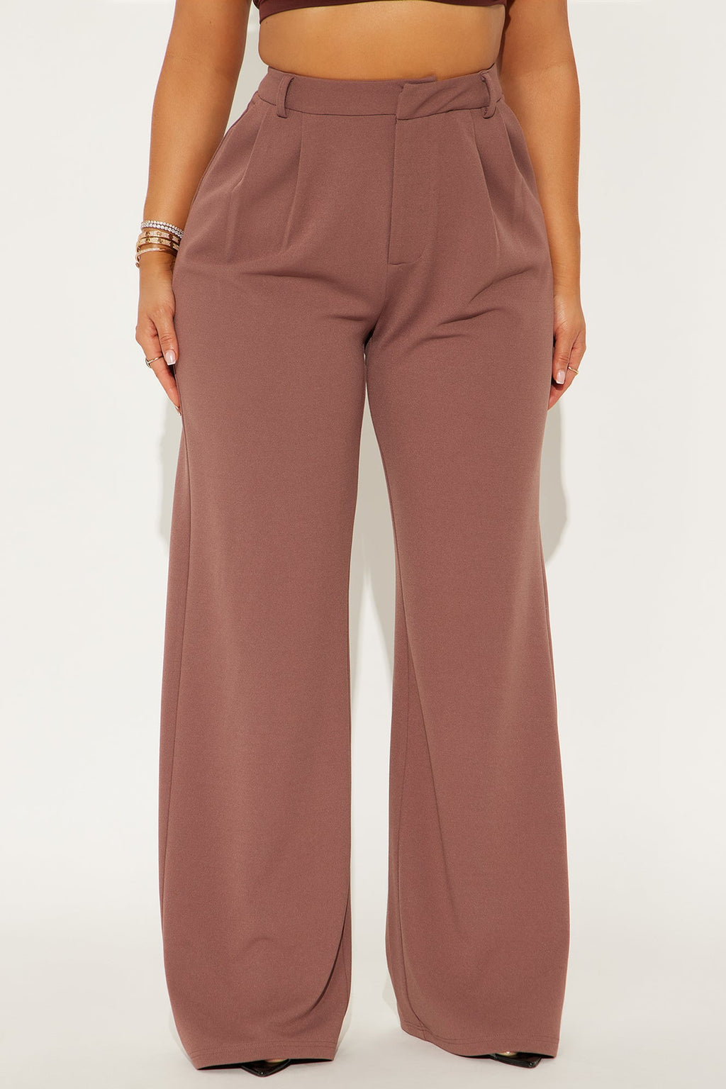 Elma Wide Leg Trouser - Mauve