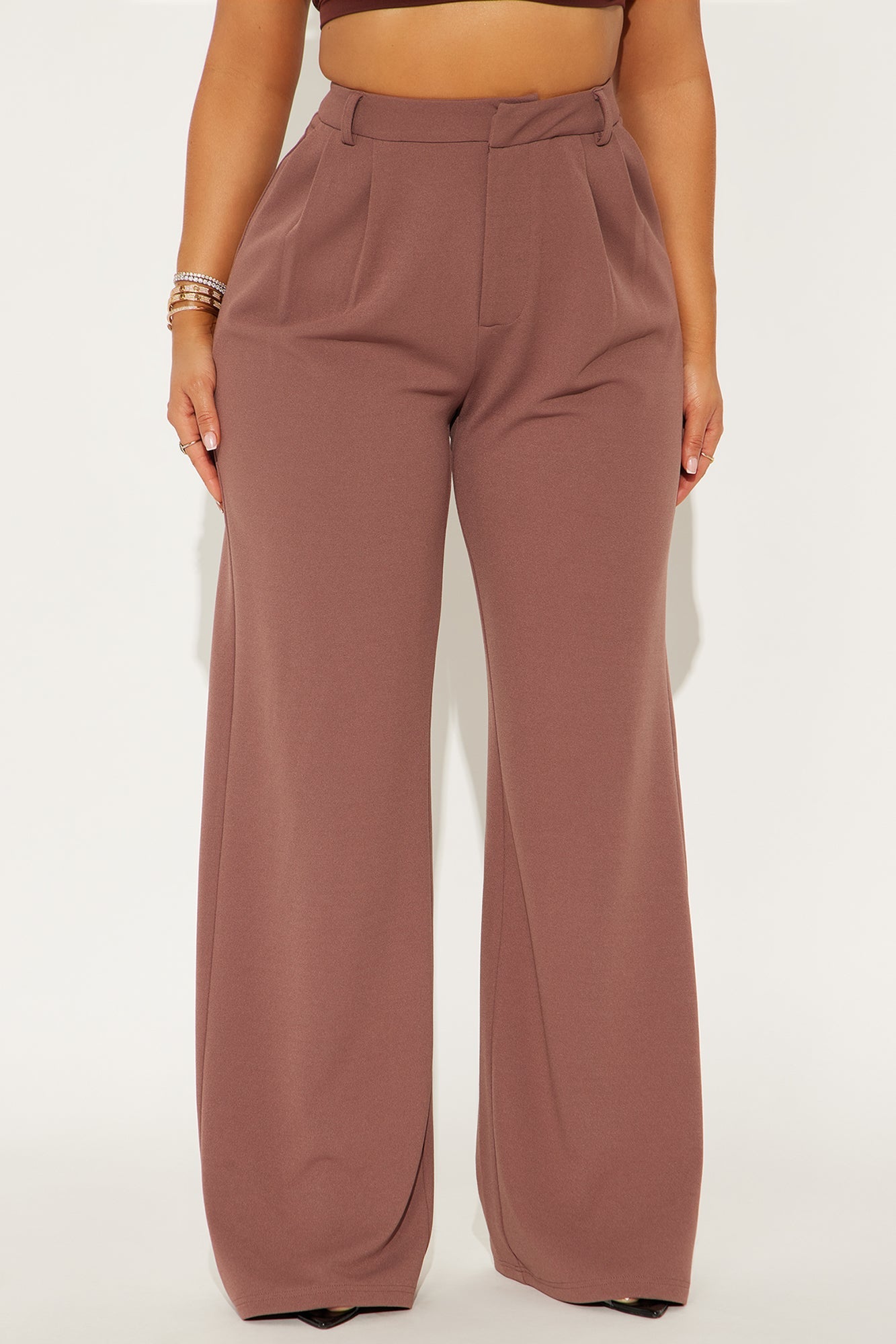 Elma Wide Leg Trouser - Mauve