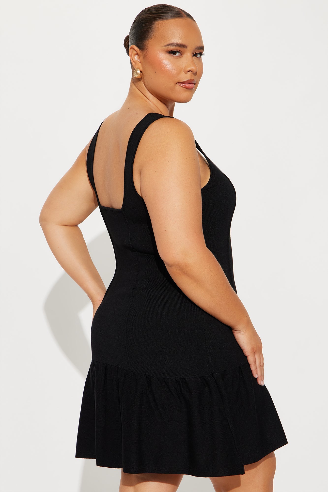 Clarice Sweater Mini Dress - Black