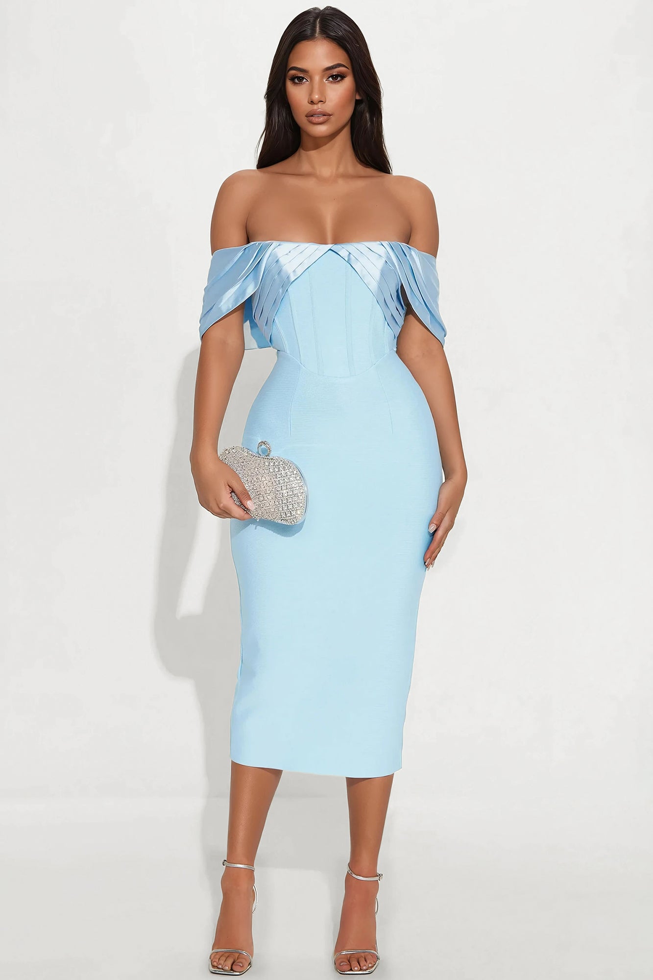 Westwood Bandage Midi Dress - Light Blue
