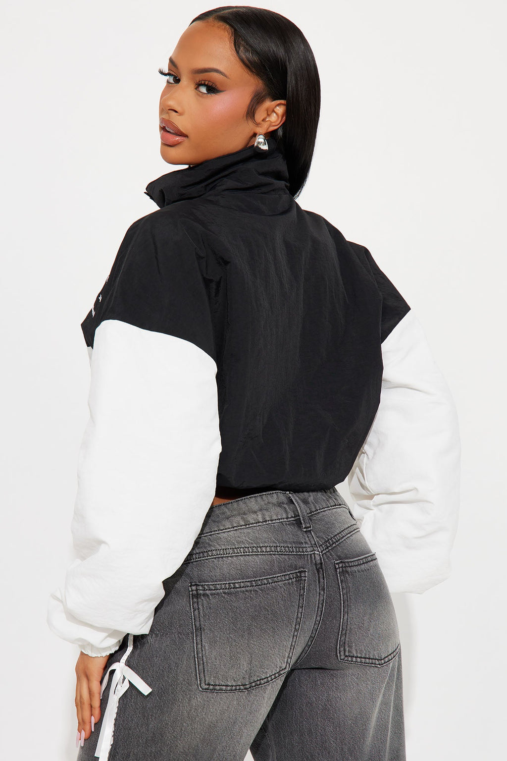 LA Sports Club Athletic Windbreaker - Black/White