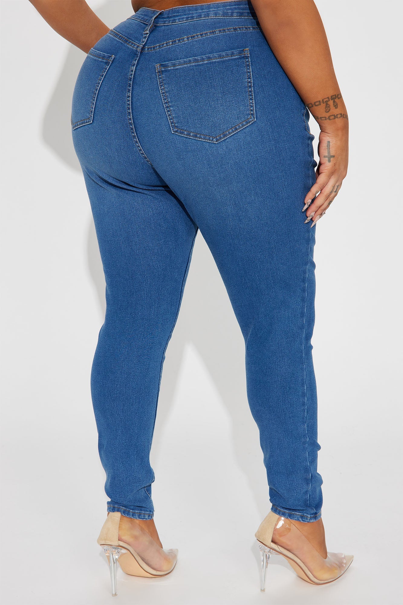 Amara High Rise Stretch Skinny Jeans - Medium Wash