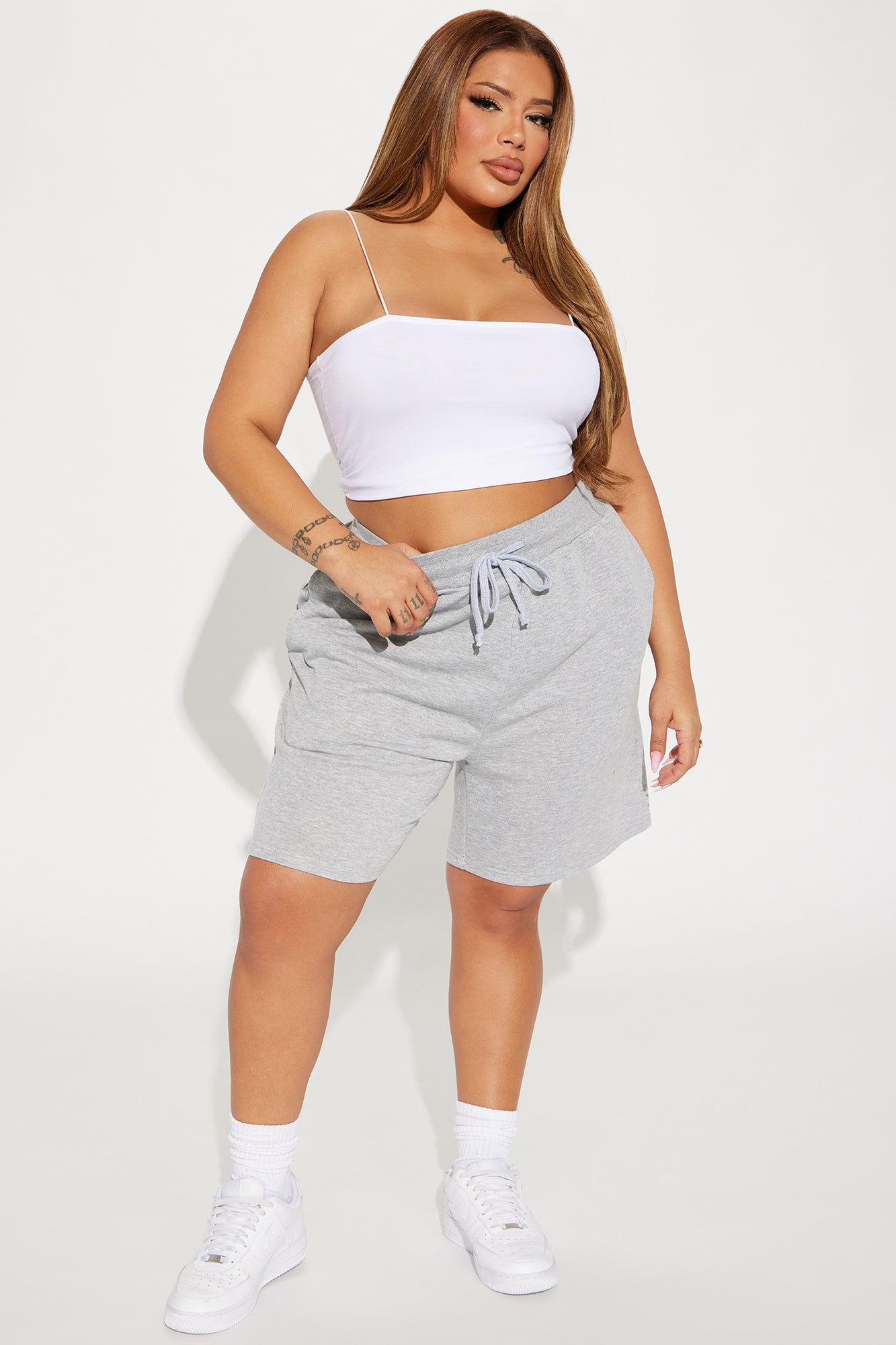 Here To Lounge Sweatshorts - Heather Grey