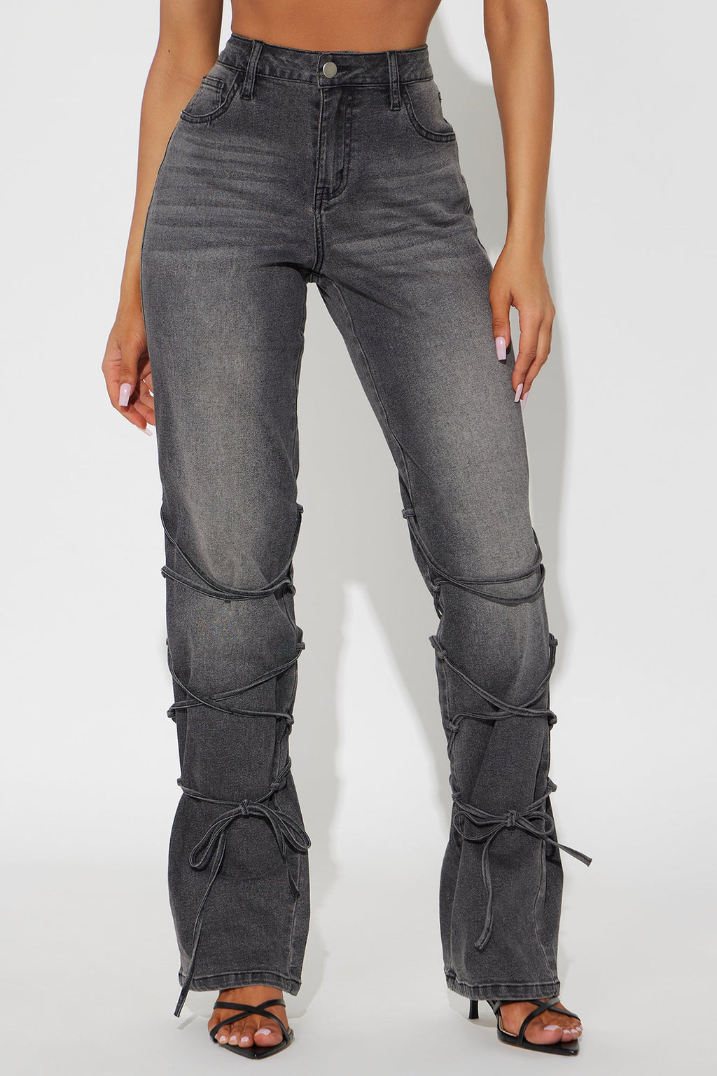 Be For Real Womens High Rise Bootcut Jeans - Black Wash