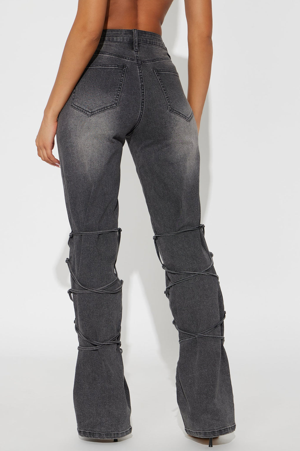 Be For Real Womens High Rise Bootcut Jeans - Black Wash