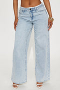 Lacey Baggy Wide Leg Jean - Light Wash