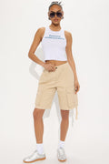 Onto Something Bermuda Short - Khaki