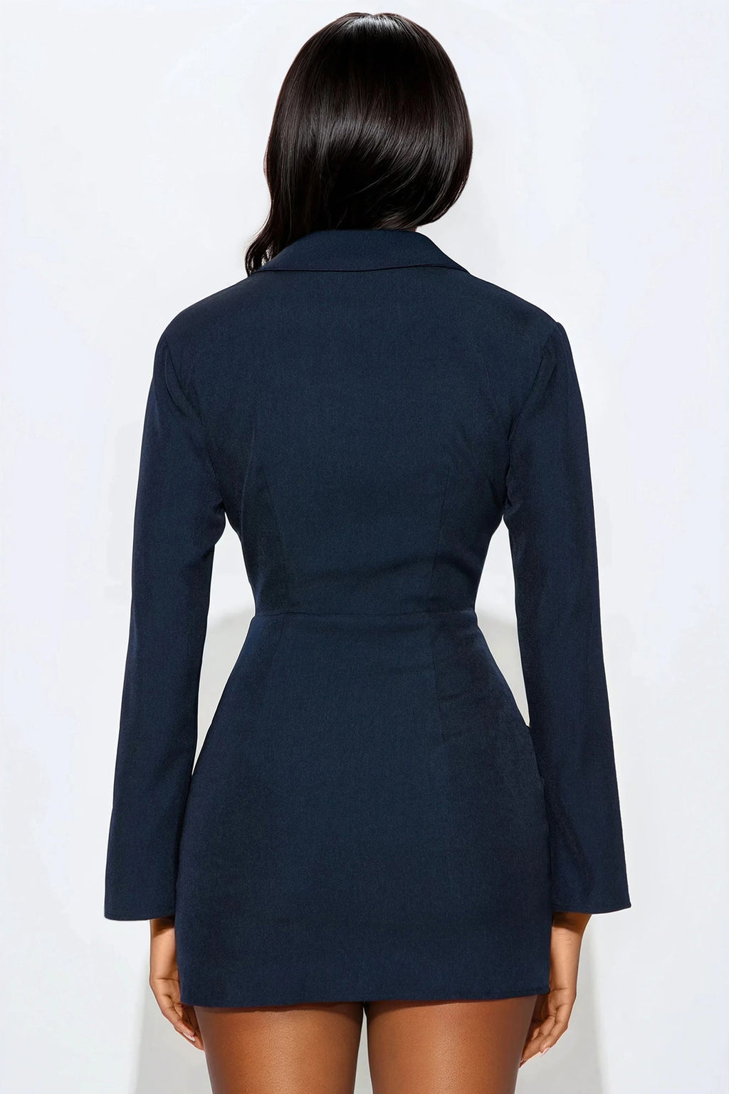 Always Busy Blazer Mini Dress - Navy
