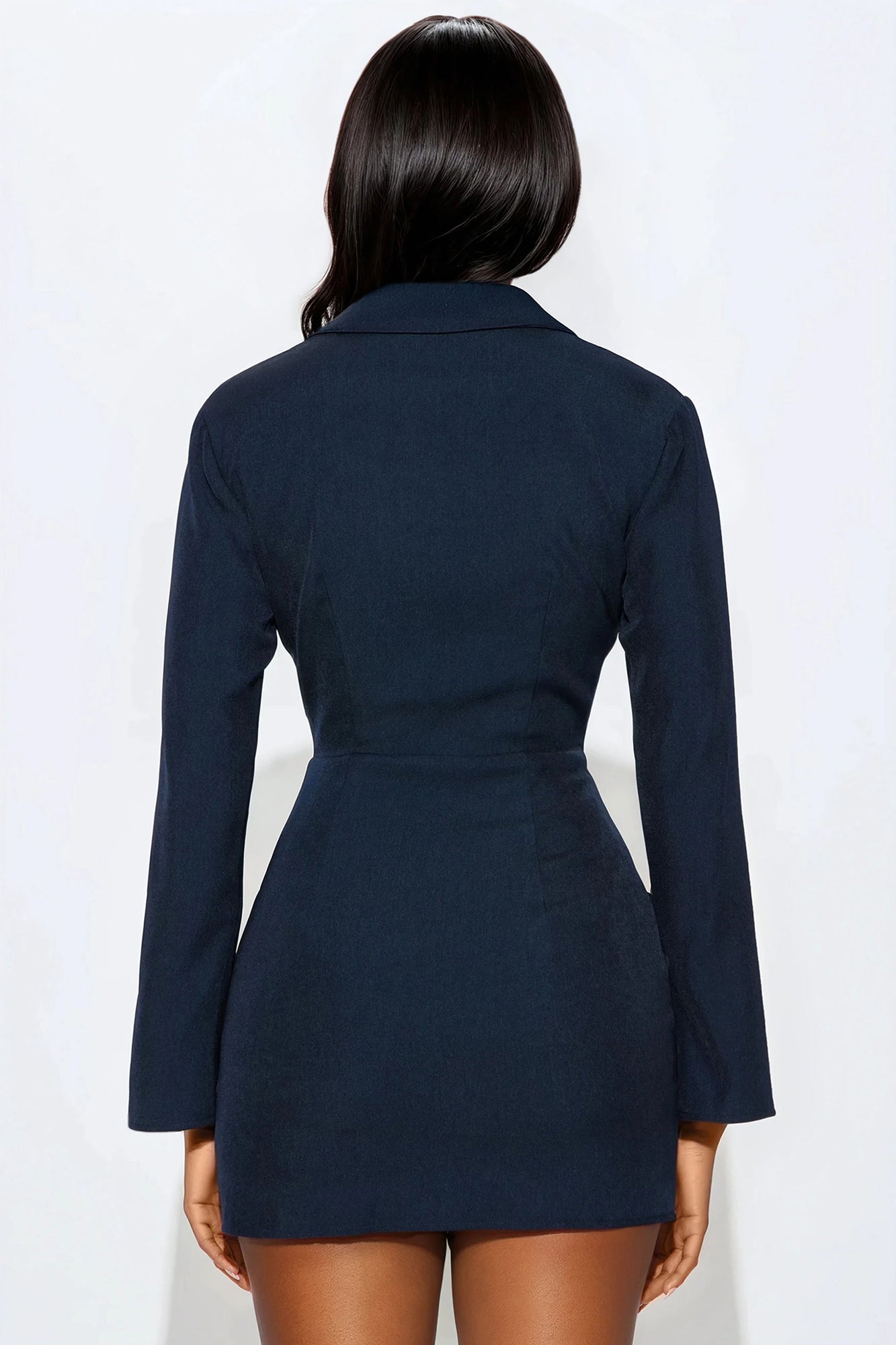 Always Busy Blazer Mini Dress - Navy