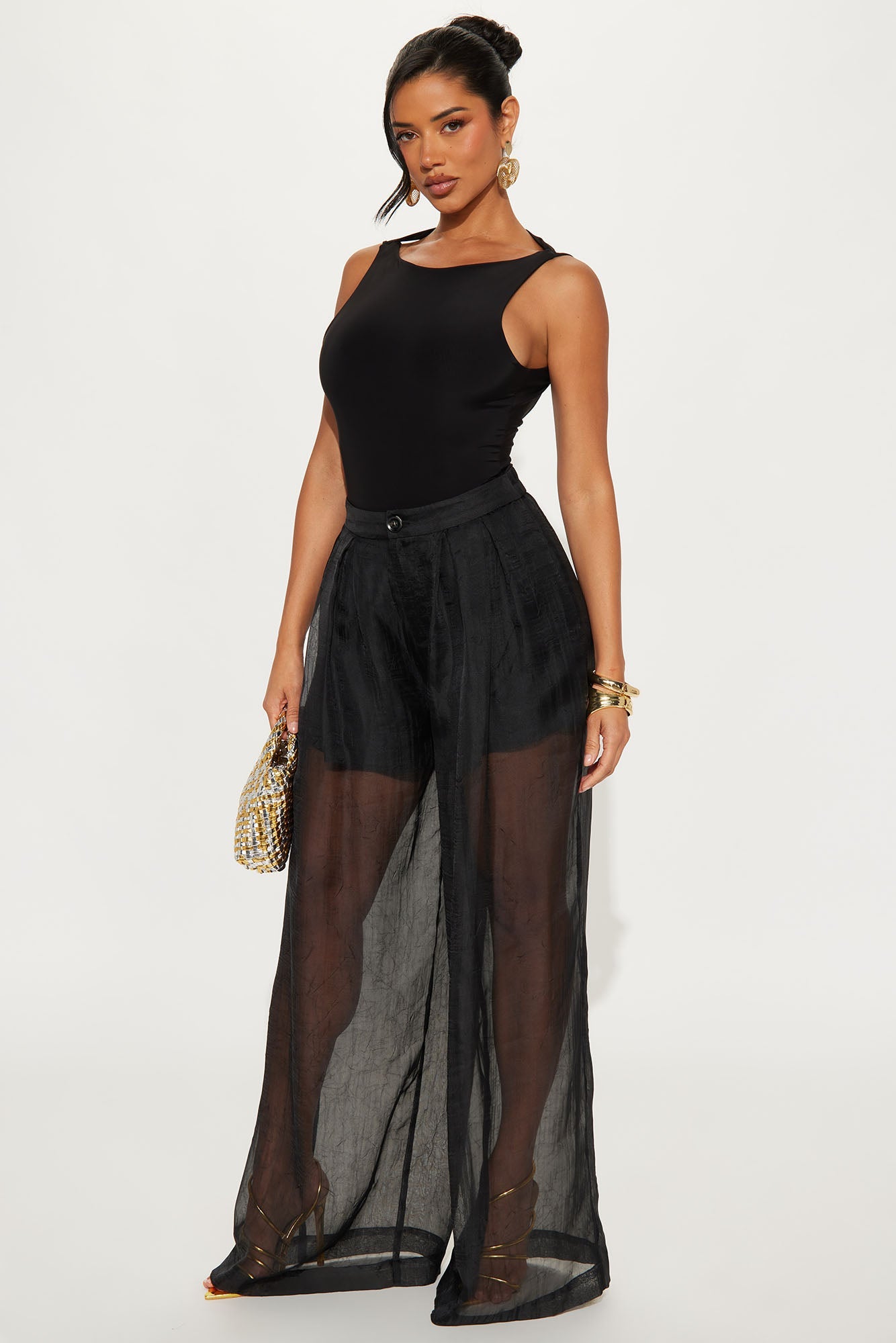 Zienna High Neck Backless Bodysuit - Black