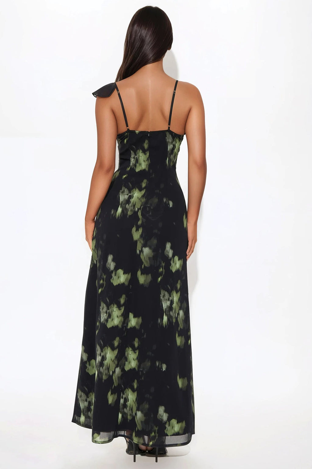 Janna Chiffon Maxi Dress - Black/combo