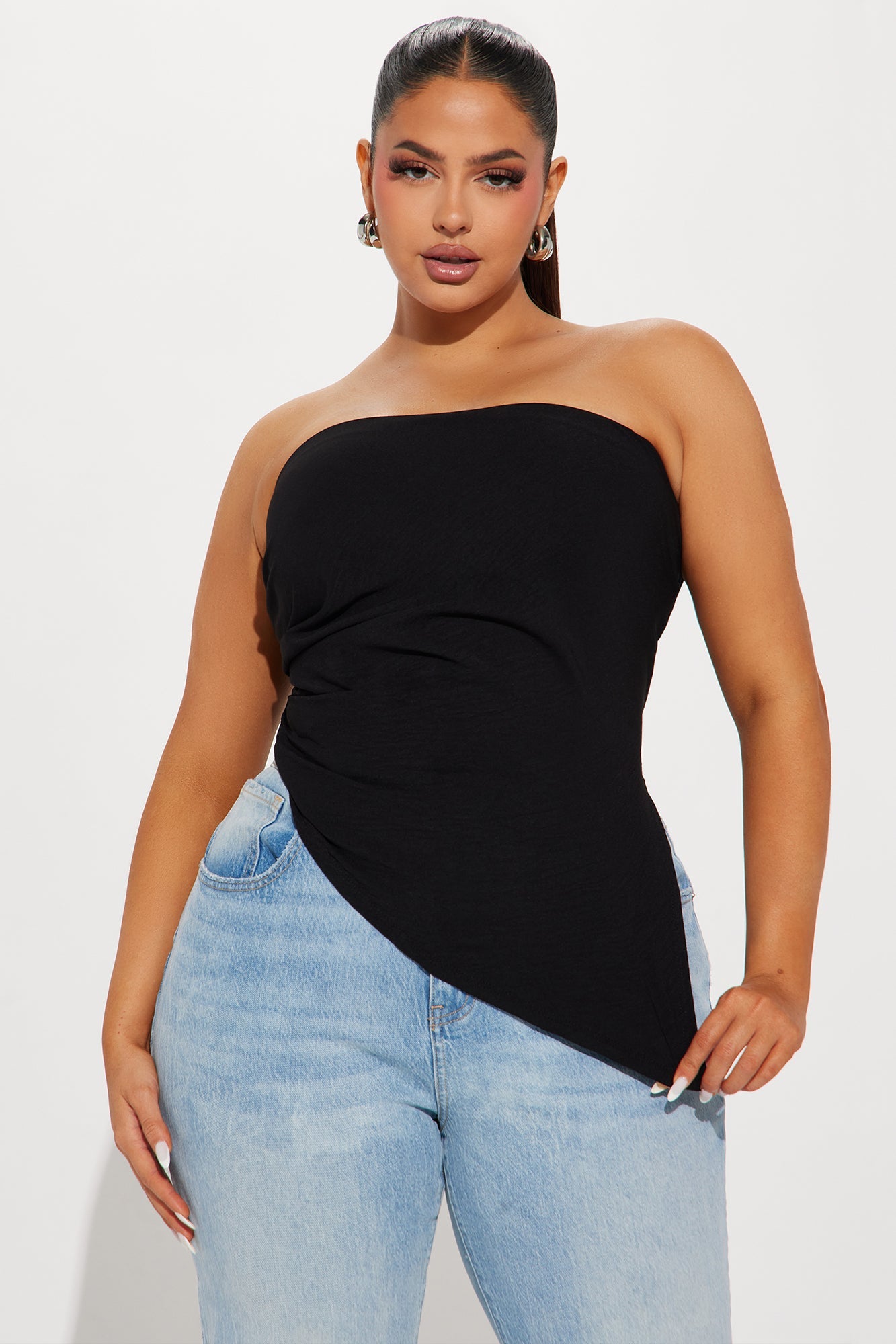 Valerie Asymmetrical Top - Black