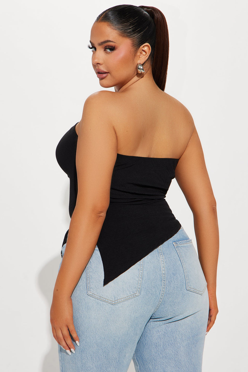 Valerie Asymmetrical Top - Black