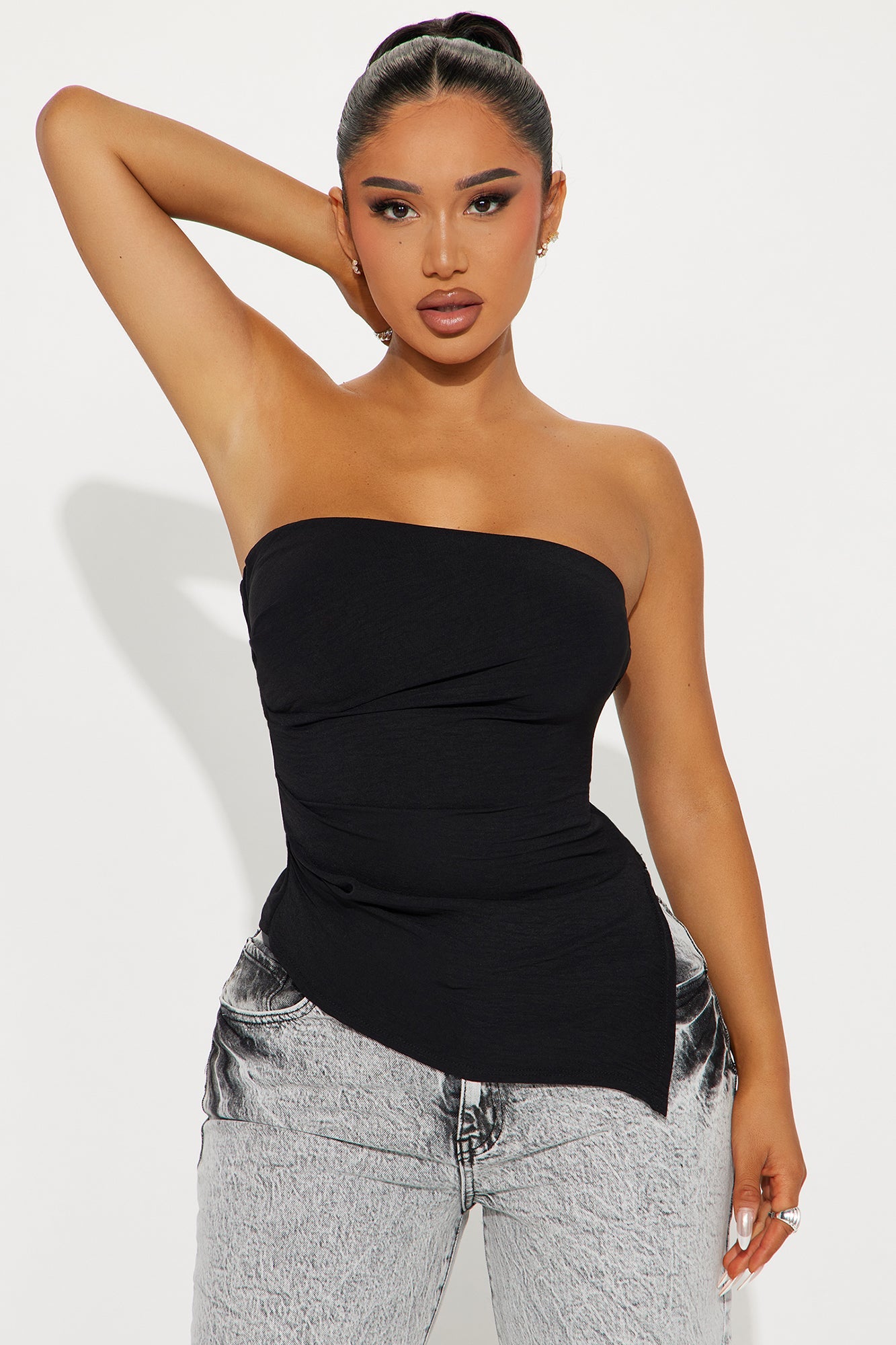 Valerie Asymmetrical Top - Black