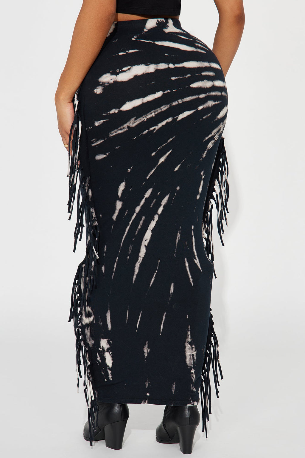 Damari Tie Dye Maxi Skirt - Black/combo