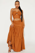 Wonderful Life Skirt Set - Brown