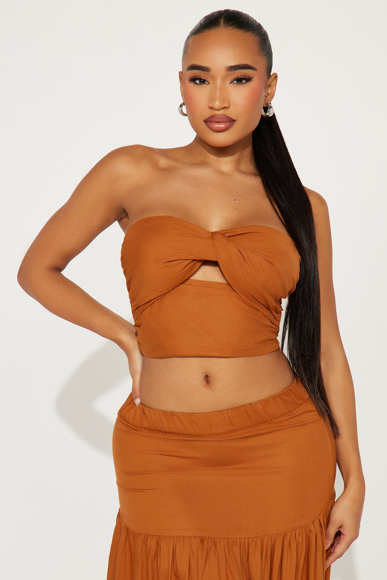 Wonderful Life Skirt Set - Brown