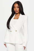 Mielle Peplum Blazer - Cream