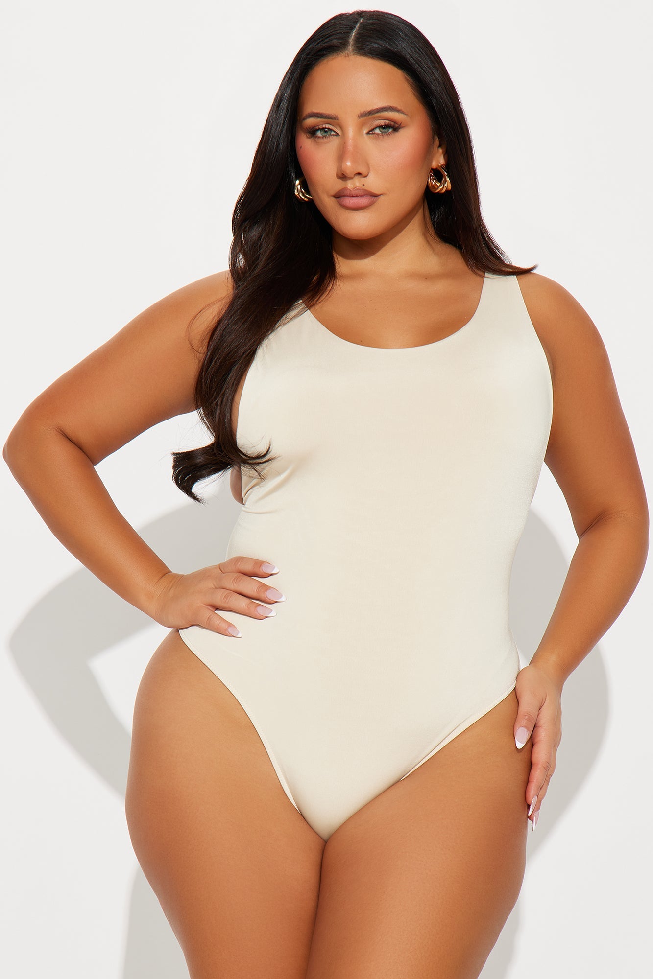 Martina Double Lined Bodysuit - Nude
