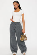 Megan Wide Leg Pant - Black