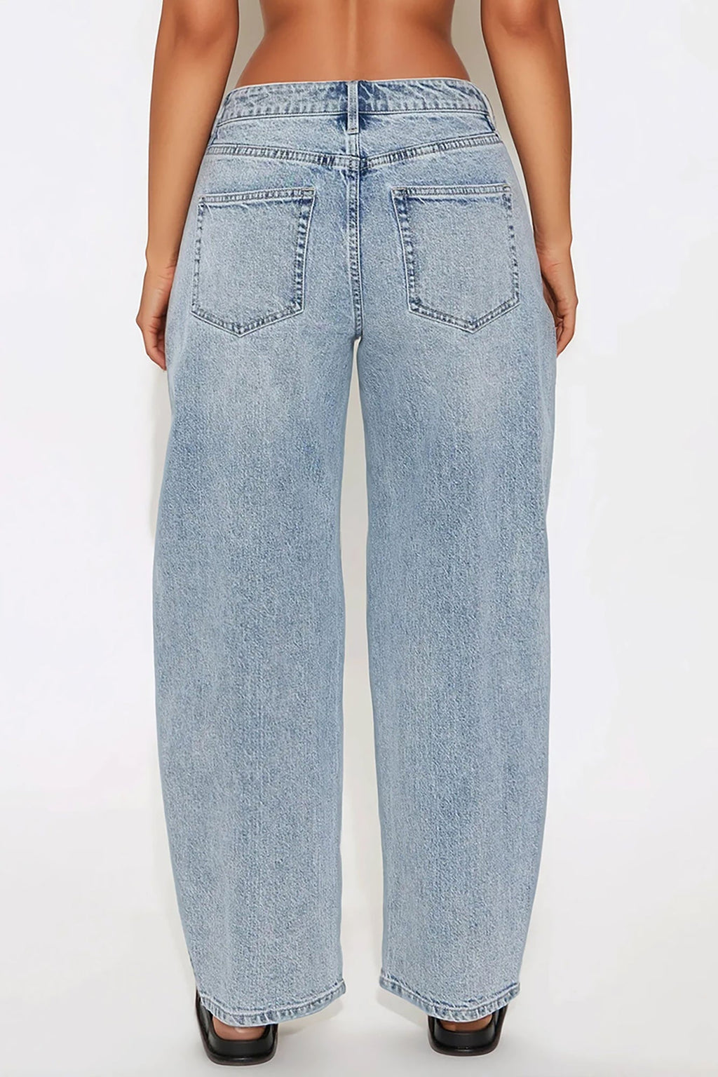 In My Aura Stretch Barrel Leg Jeans - Vintage Wash