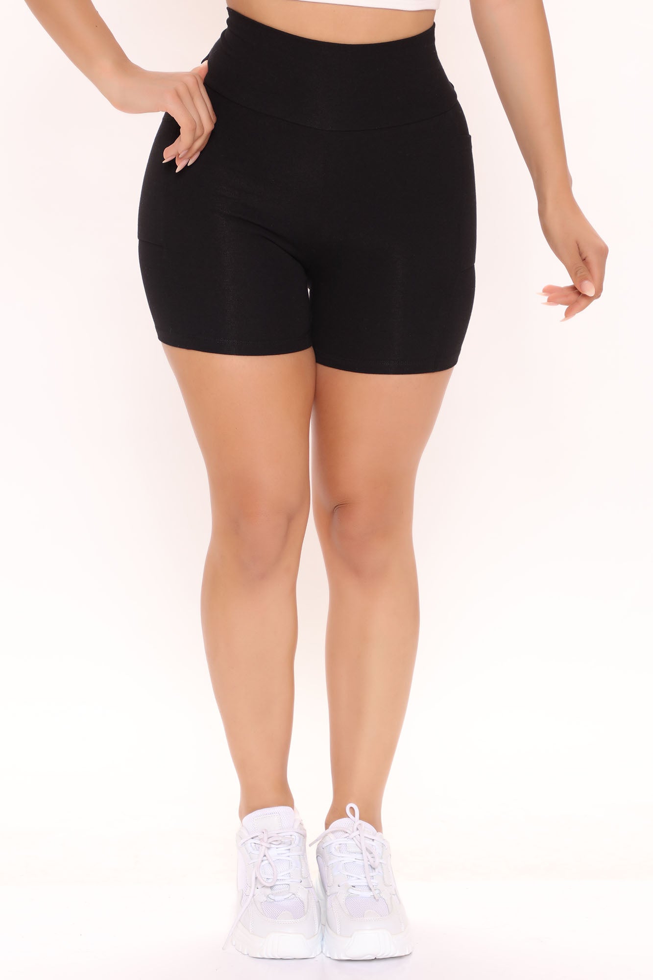 Abbey High Rise Biker Short - Black