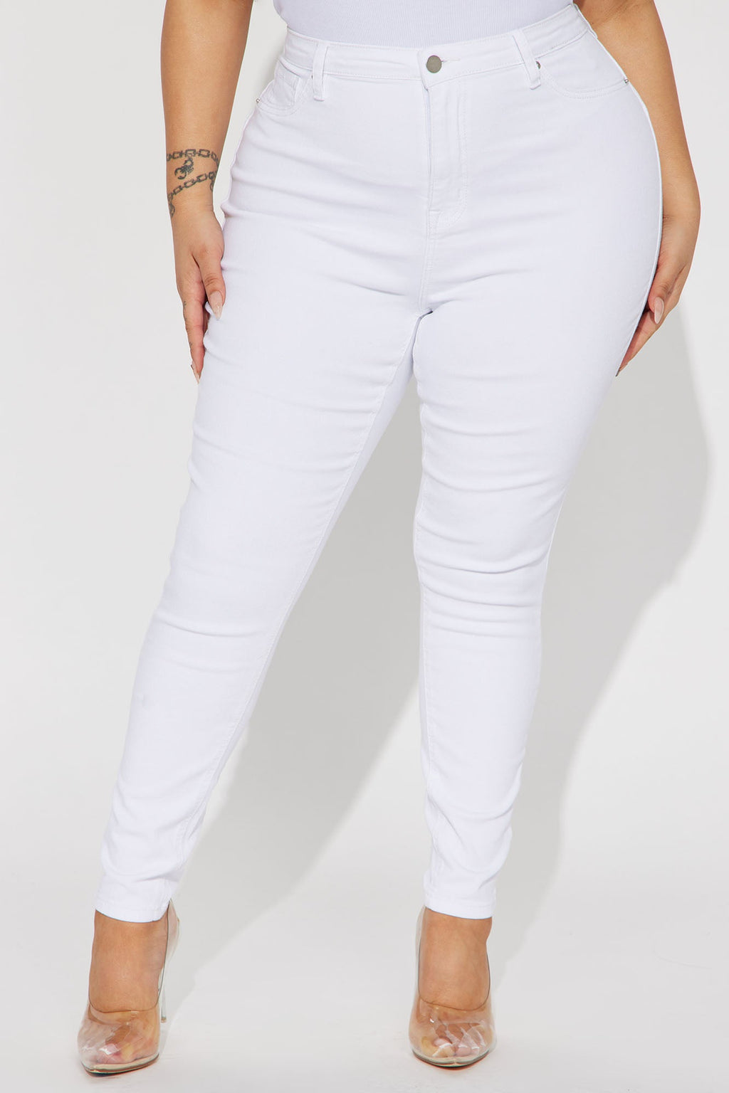 Tulsa Booty Lifting High Rise Stretch Skinny Jeans - White