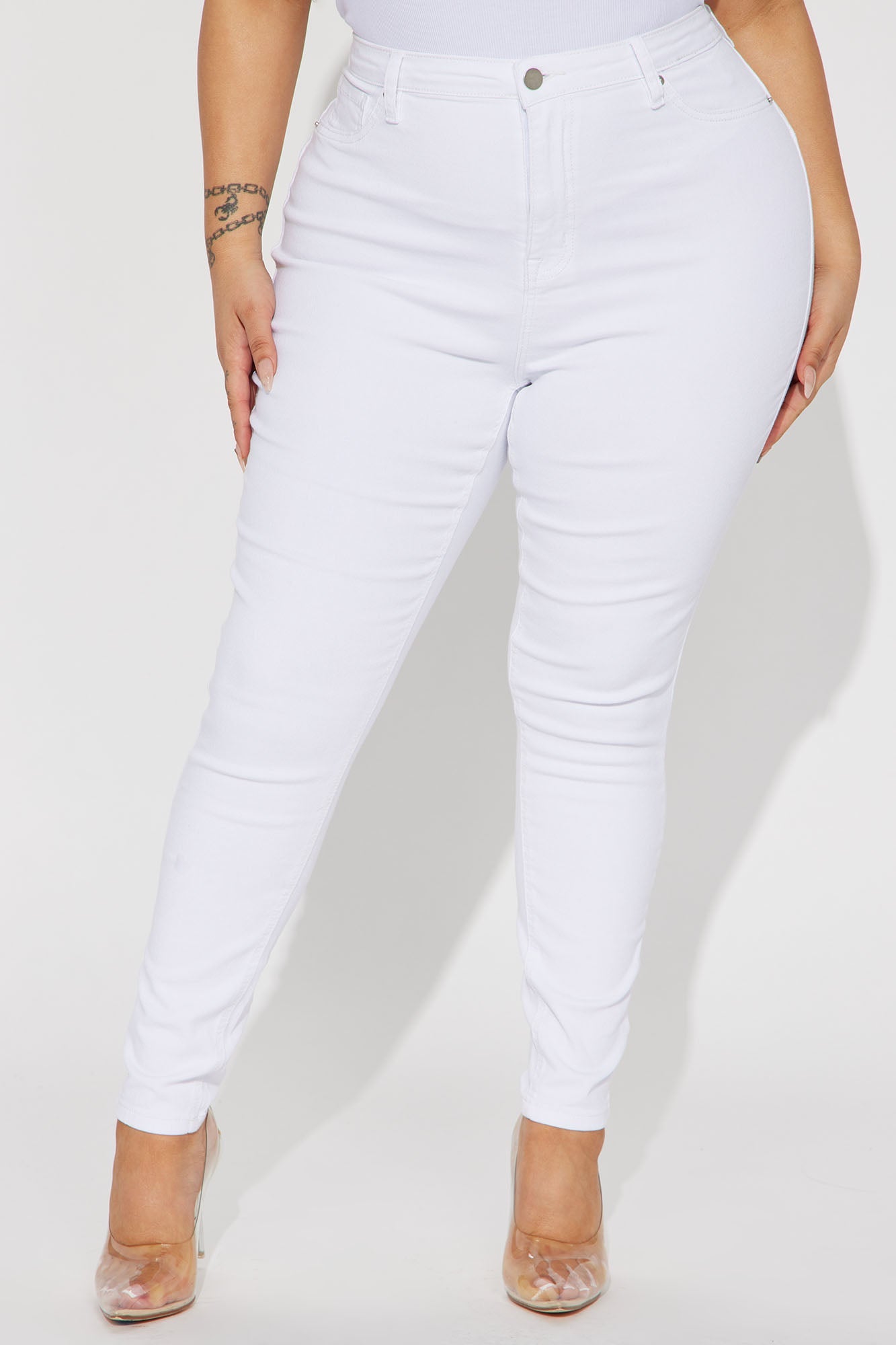 Tulsa Booty Lifting High Rise Stretch Skinny Jeans - White