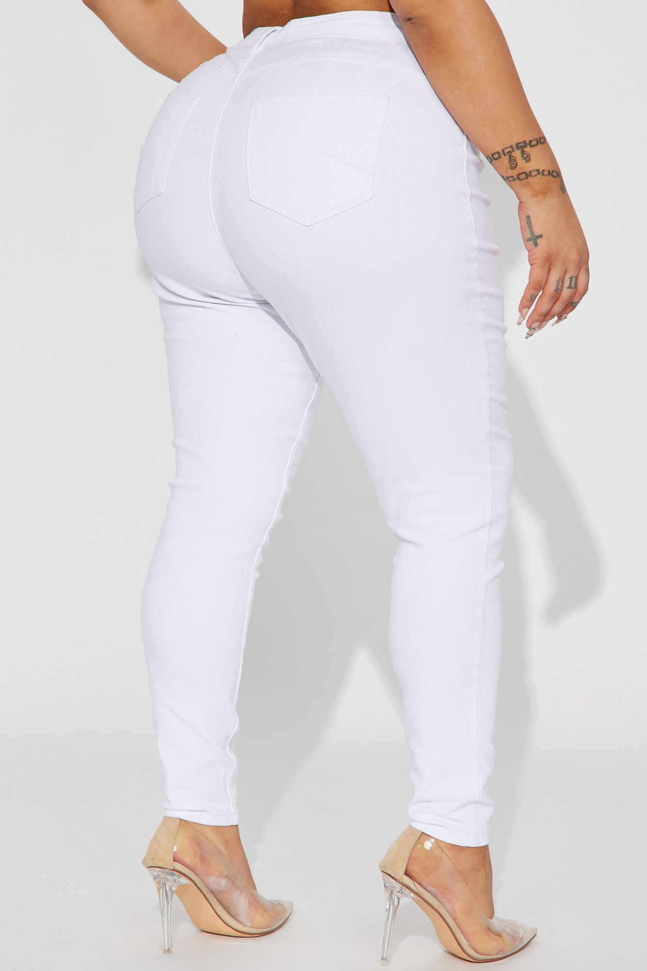 Tulsa Booty Lifting High Rise Stretch Skinny Jeans - White