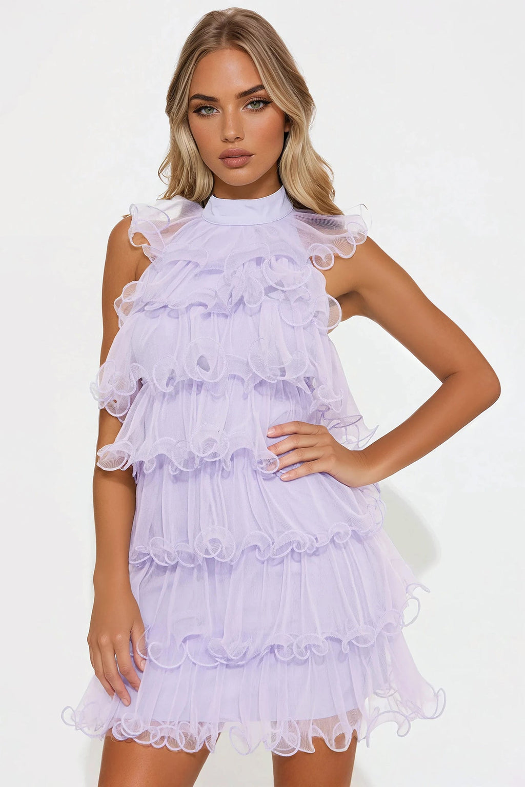 Antonia Tulle Mini Dress - Lavender