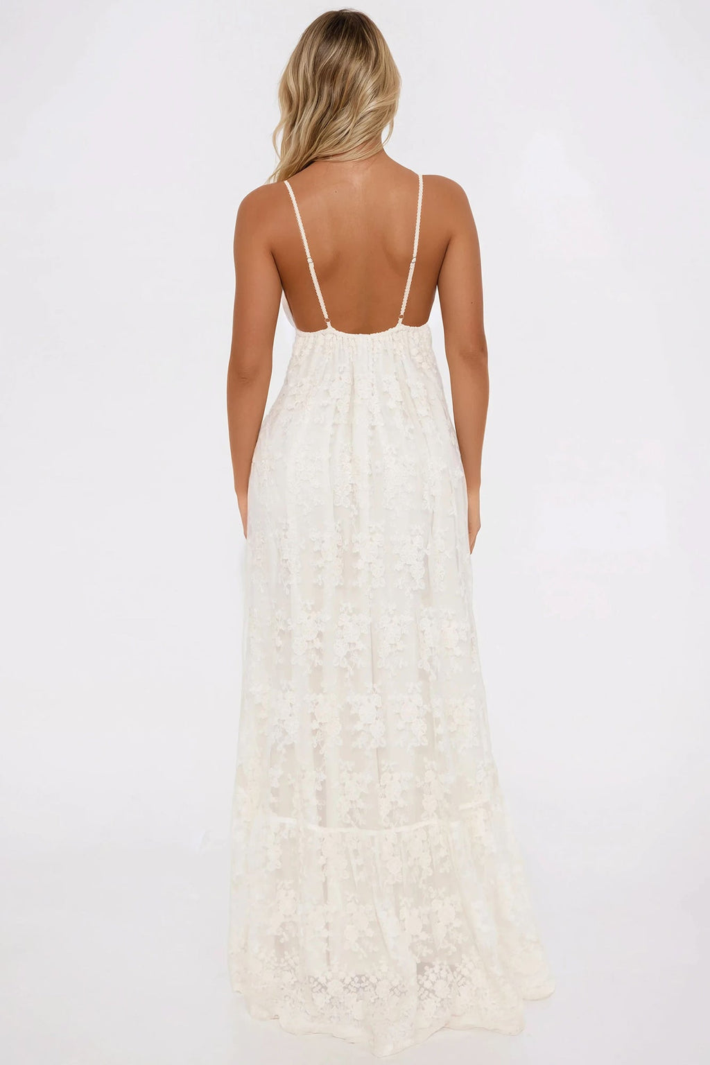 Through The Meadows Maxi Dress - Cream