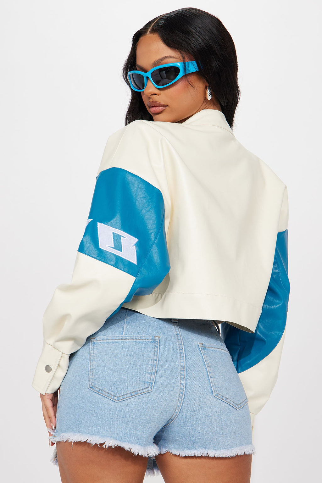 Harlem Rider Bomber Jacket - Cream/combo