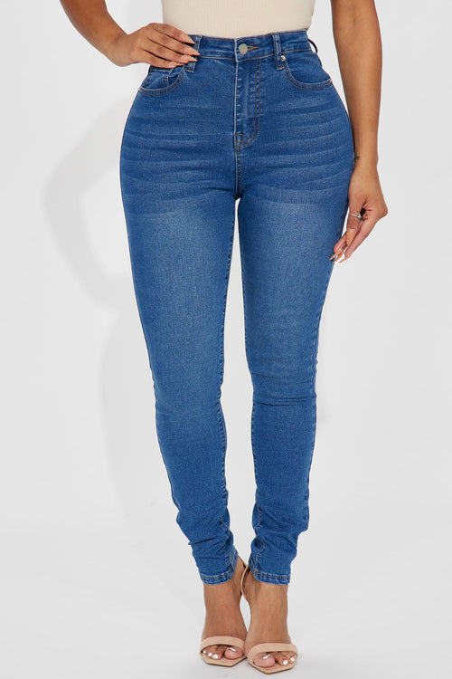 Amara High Rise Stretch Skinny Jeans - Medium Wash