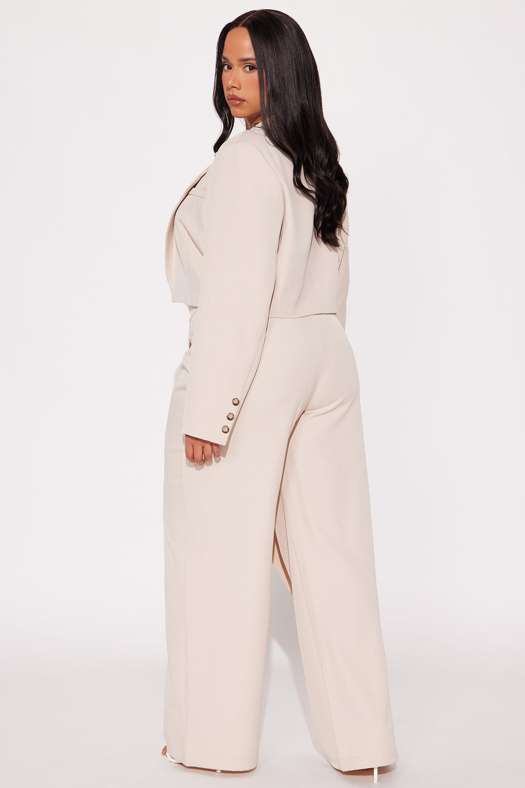Booked And Busy Blazer Pant Set - Taupe