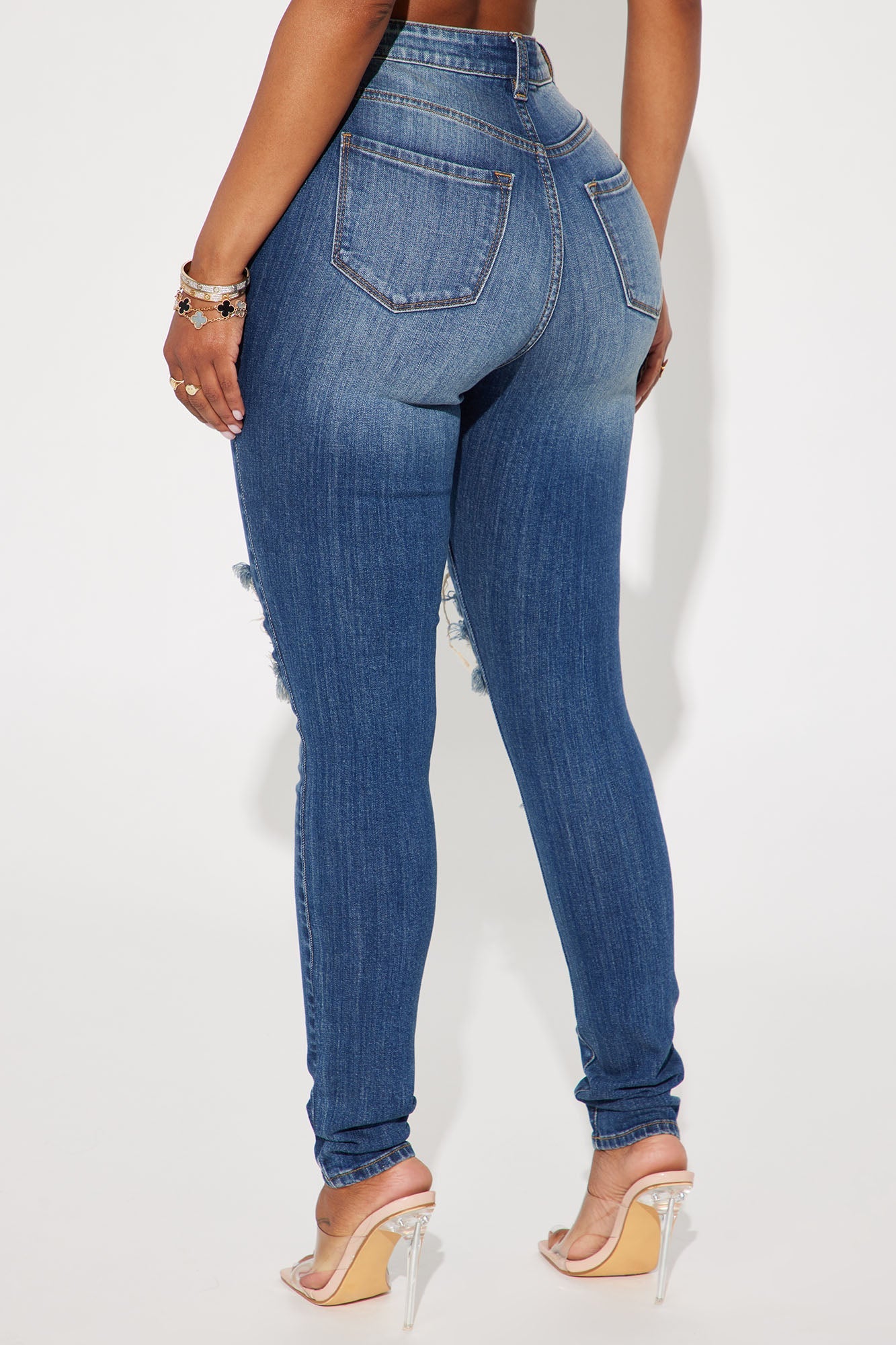 Tough It Up Stretch Skinny Jeans - Dark Wash