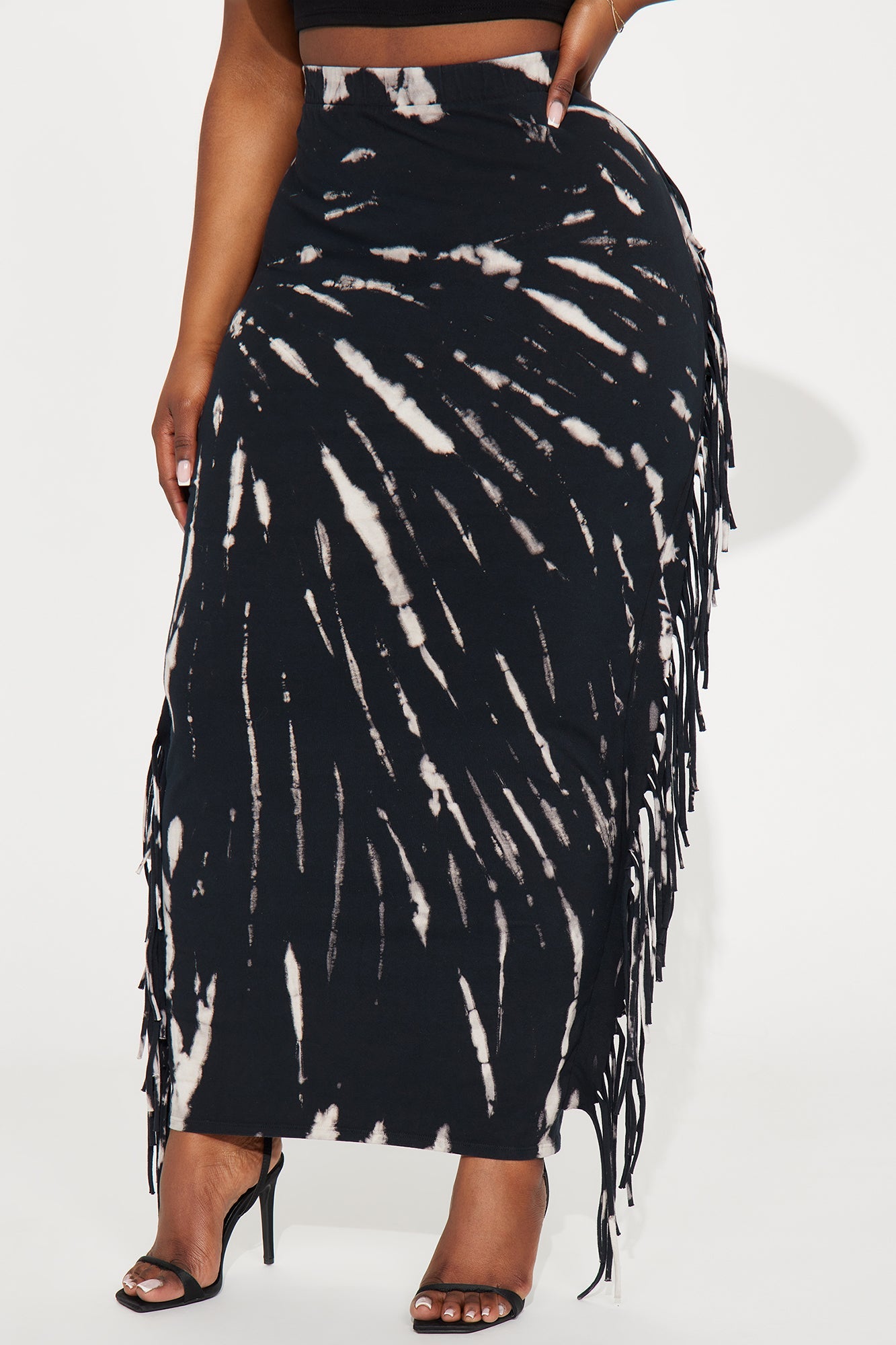Damari Tie Dye Maxi Skirt - Black/combo