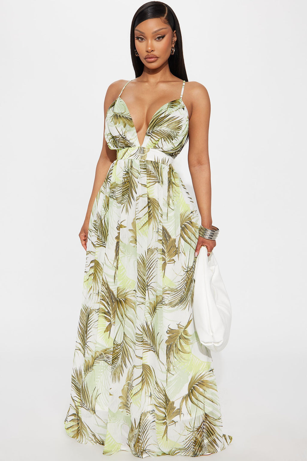 Lani Printed Maxi Dress - Ivory/combo