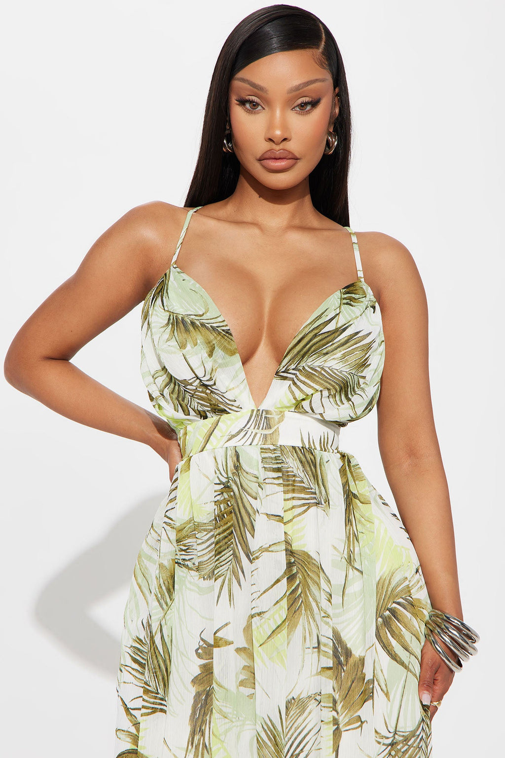 Lani Printed Maxi Dress - Ivory/combo