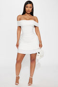 Teagan Strapless Mini Dress - Off White