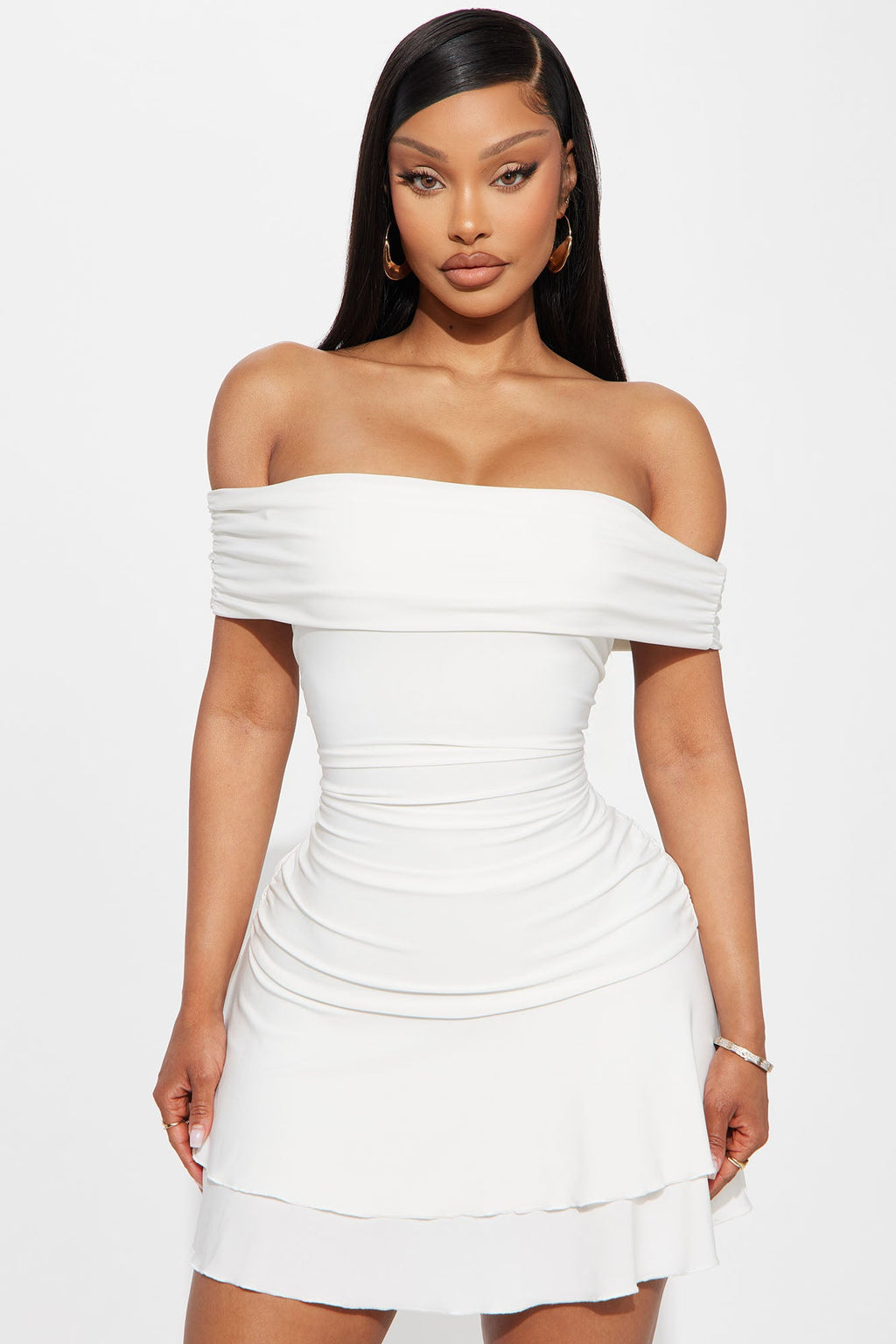 Teagan Strapless Mini Dress - Off White
