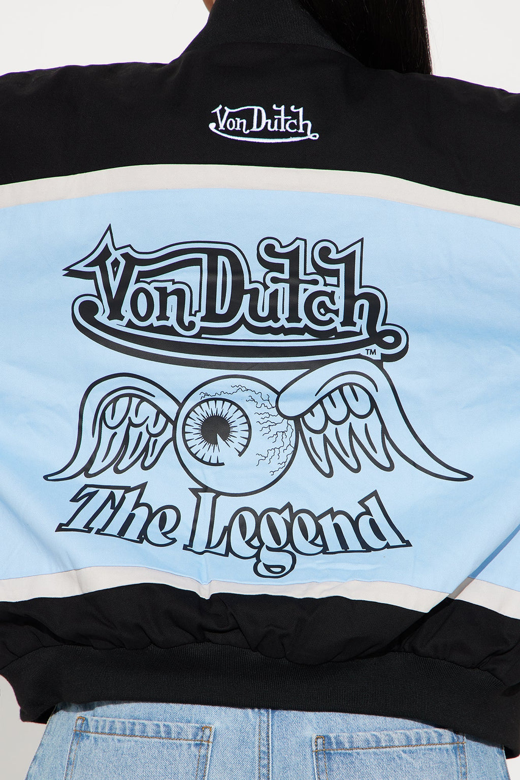 Von Dutch The Legend Moto Jacket - Black/Blue