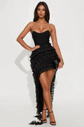 All Mine Ruffle Bandage Maxi Dress - Black