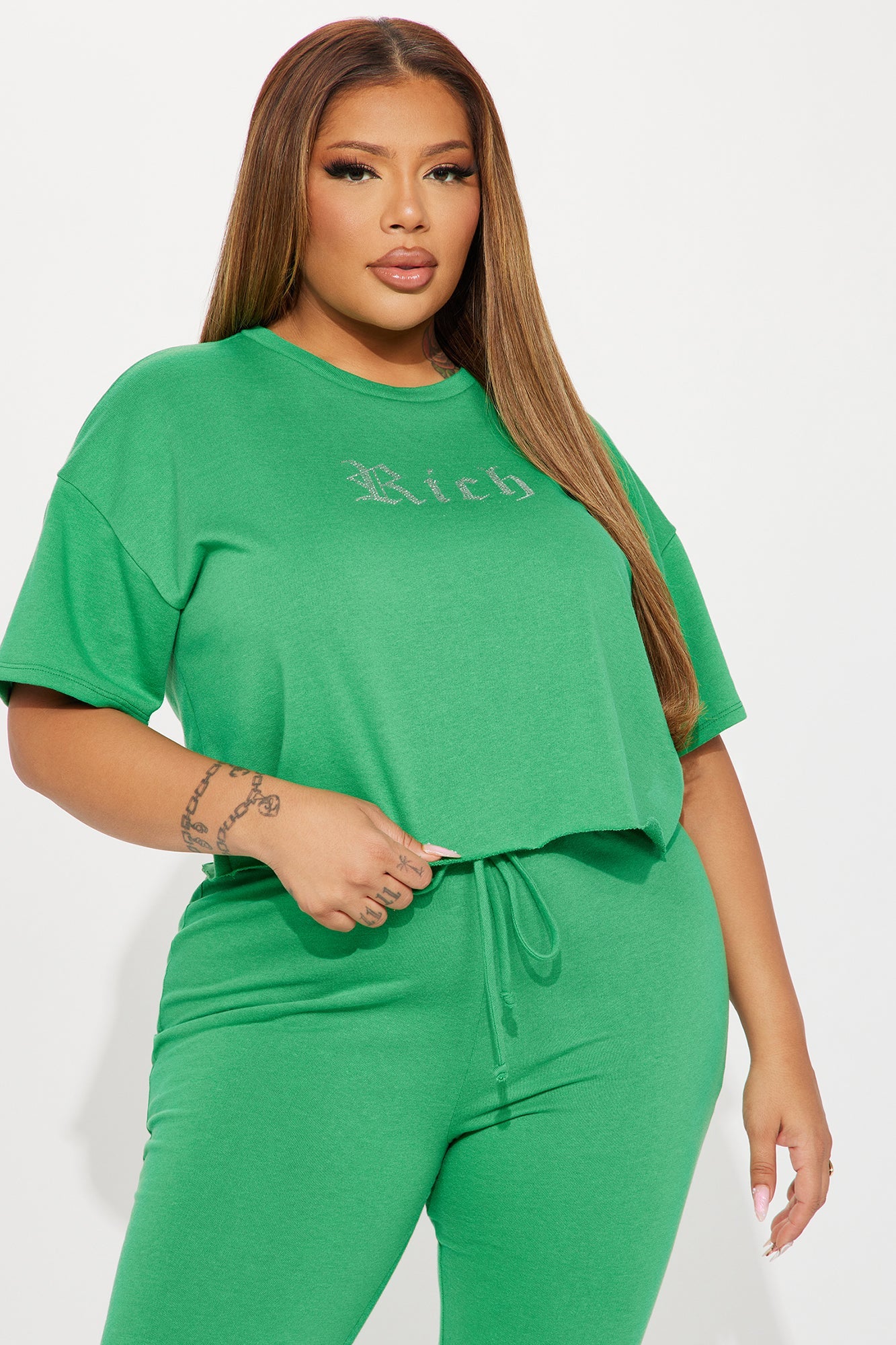 Rich Girl Pant Set - Kelly Green