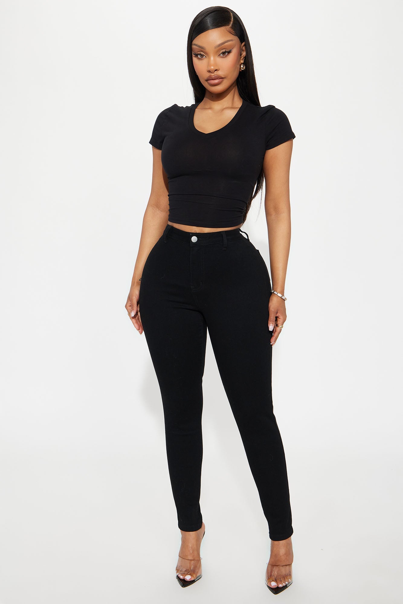 Petite Enough Said High Stretch Skinny Jean - Black