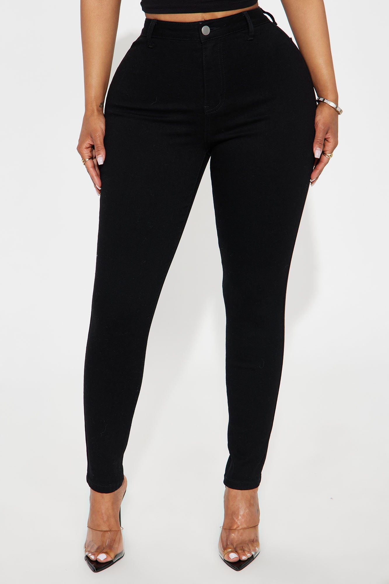 Petite Enough Said High Stretch Skinny Jean - Black